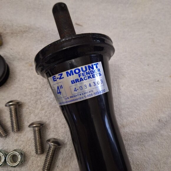 4034304 EZ Mount Adjustable Fender Bracket Steel Rise Bolts - Picture 2 of 5